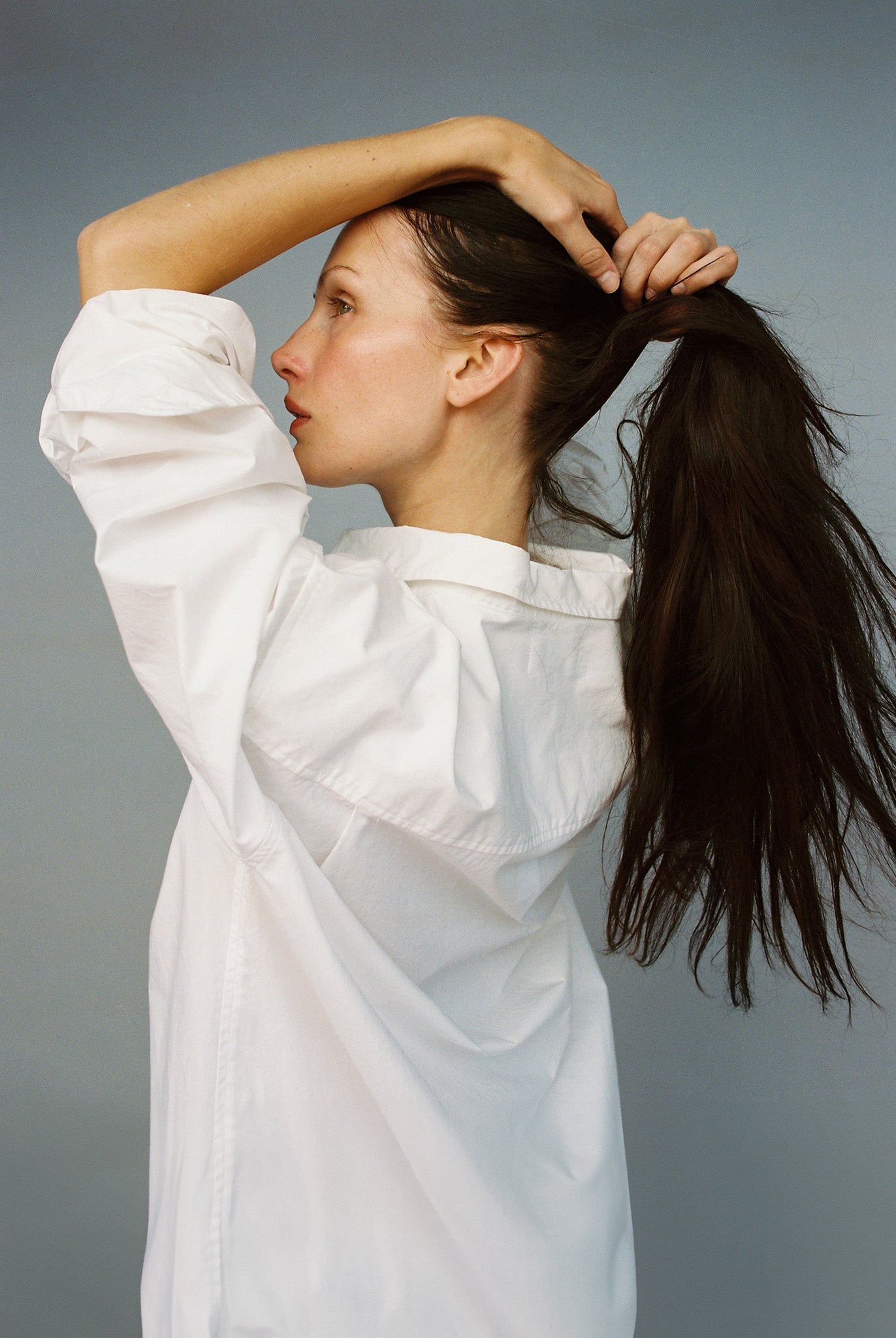 Big Button Up in White by Gil Rodriguez