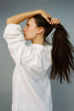 Big Button Up in White by Gil Rodriguez