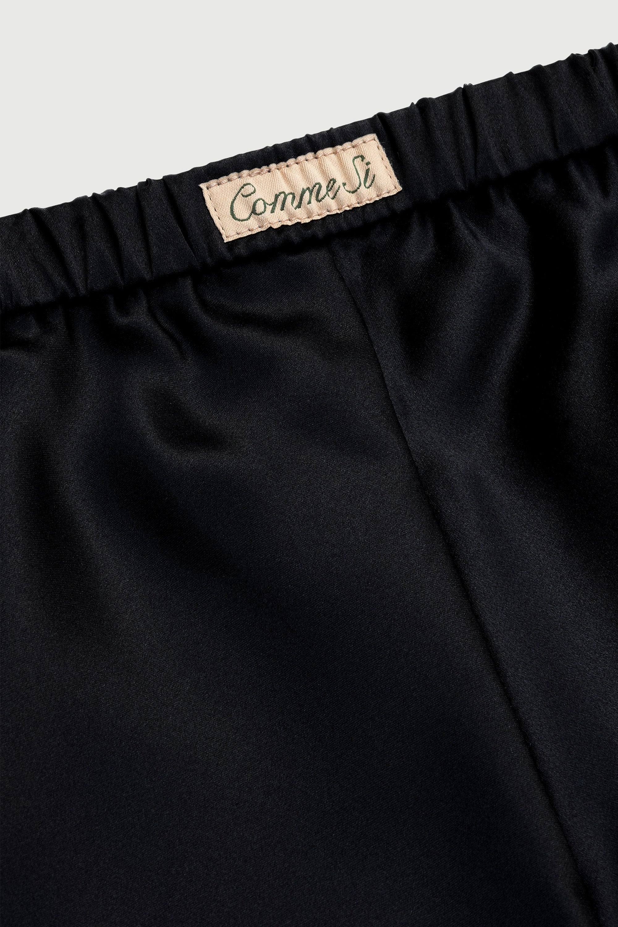 Silk Bias Pant in Black by Comme Si