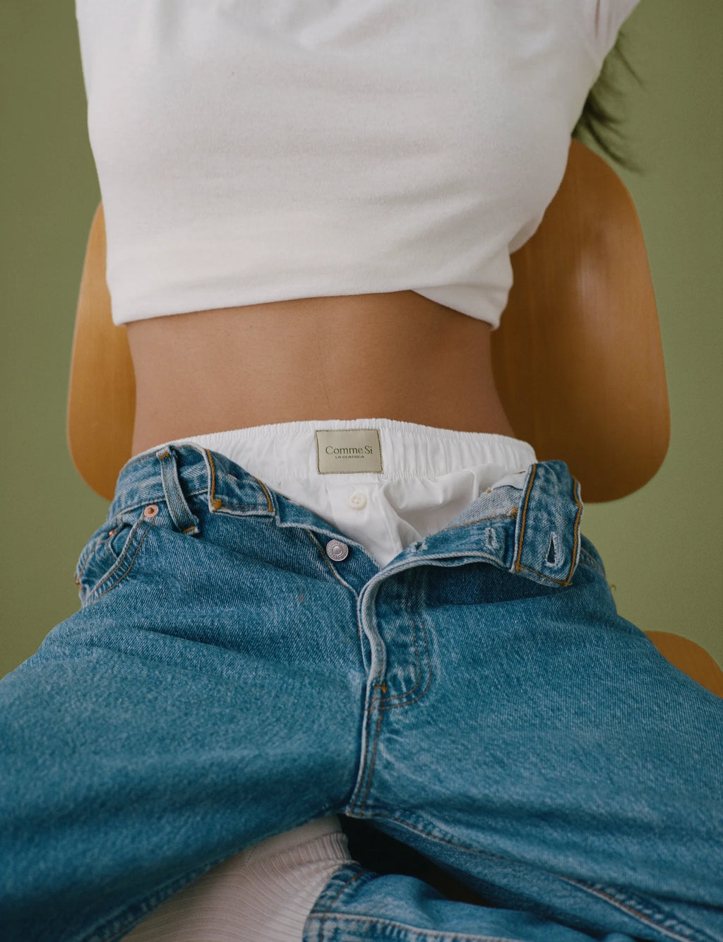 La Boxer Classica in White by Comme Si