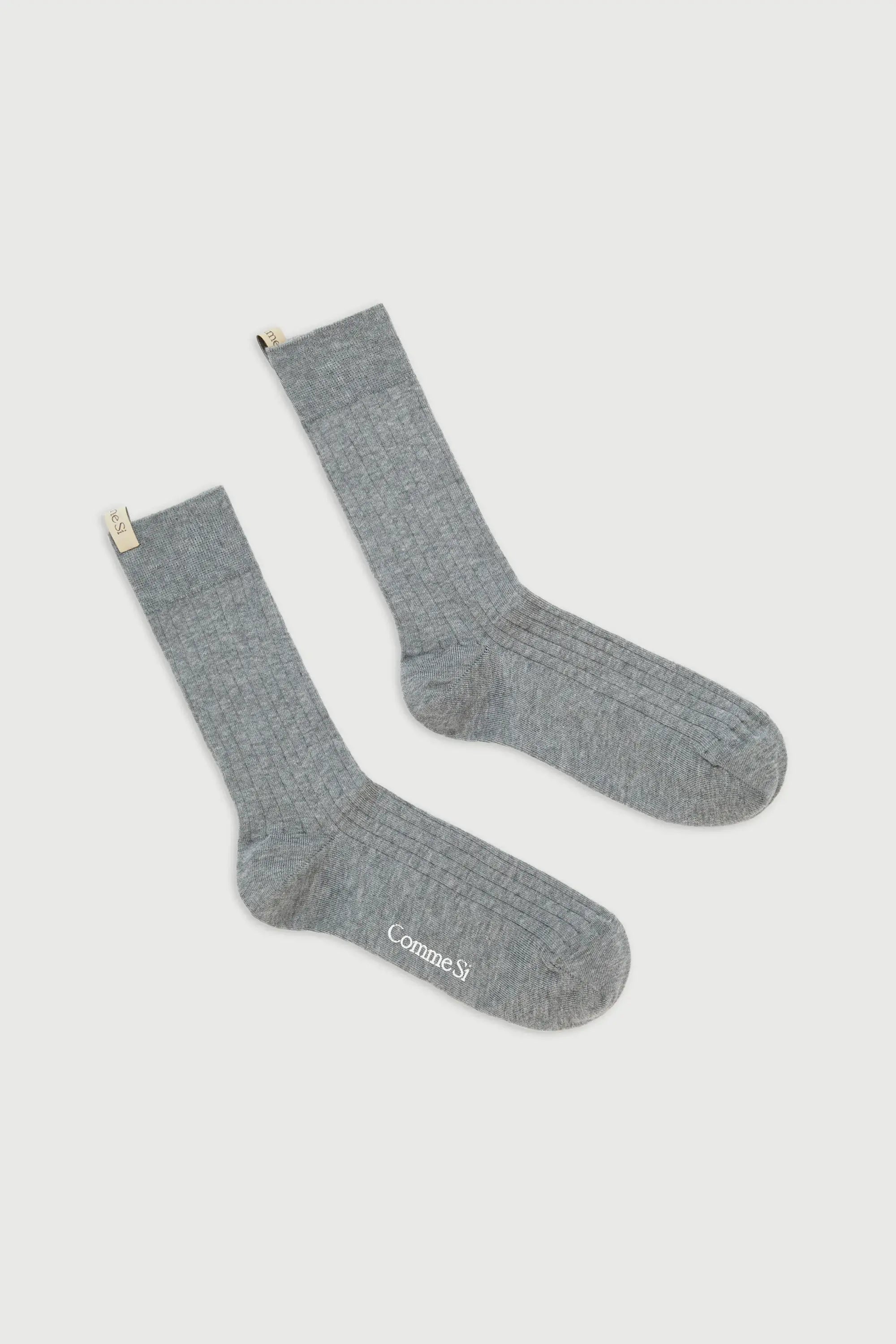 The Yves Sock in Heather Grey by Comme Si