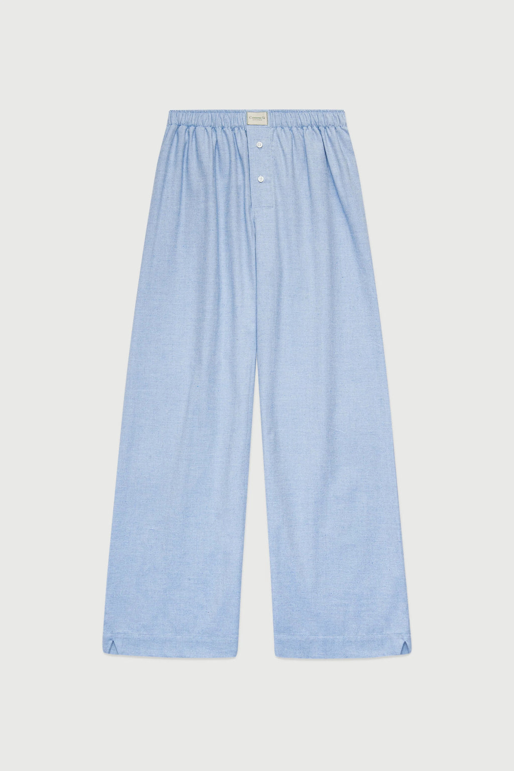 Light blue pants on a light gray background