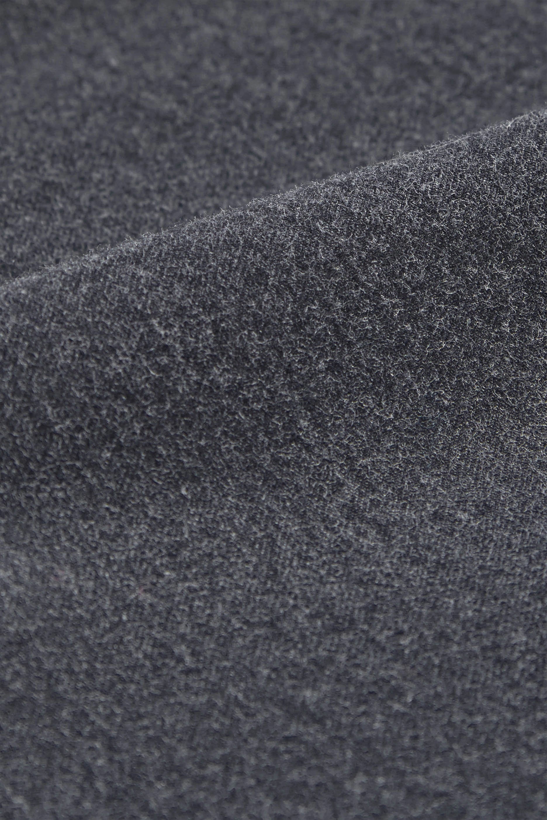 Close-up of dark gray fabric texture