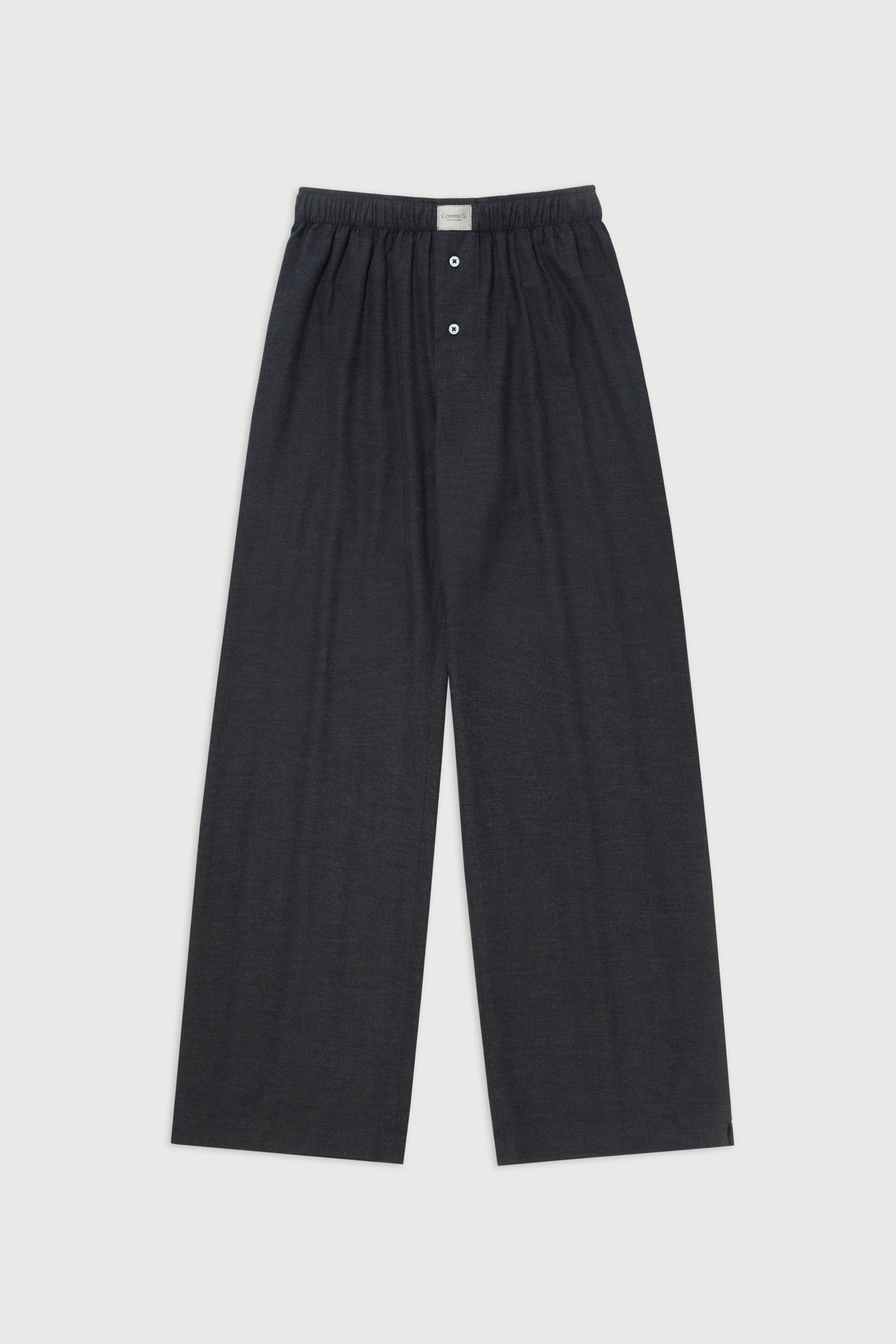 La Boxer Alta Cotton Flannel in Dark Grey Twill by Comme Si