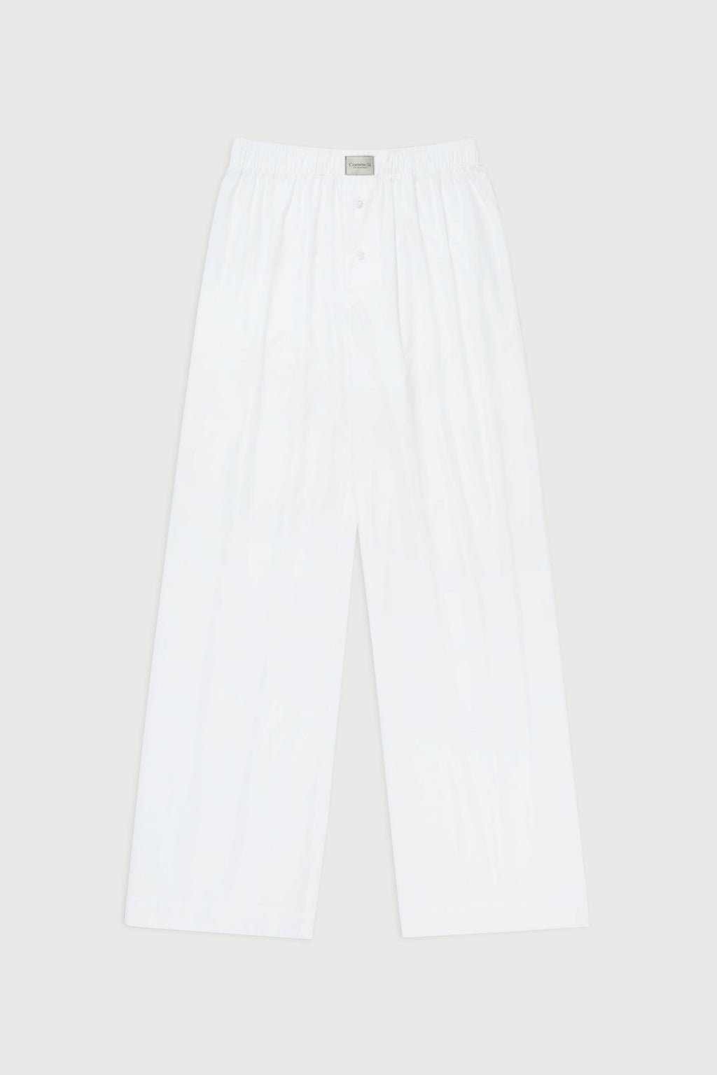 comme si la boxer alta in white cotton poplim