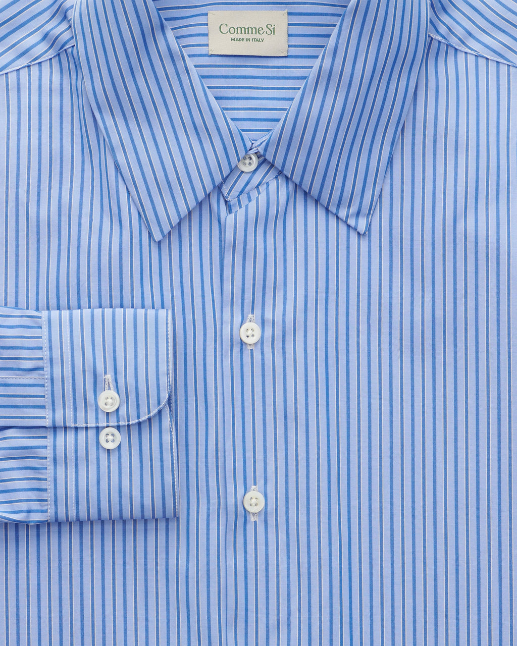 Comme Si La Shirt Classica in Celeste Stripe
