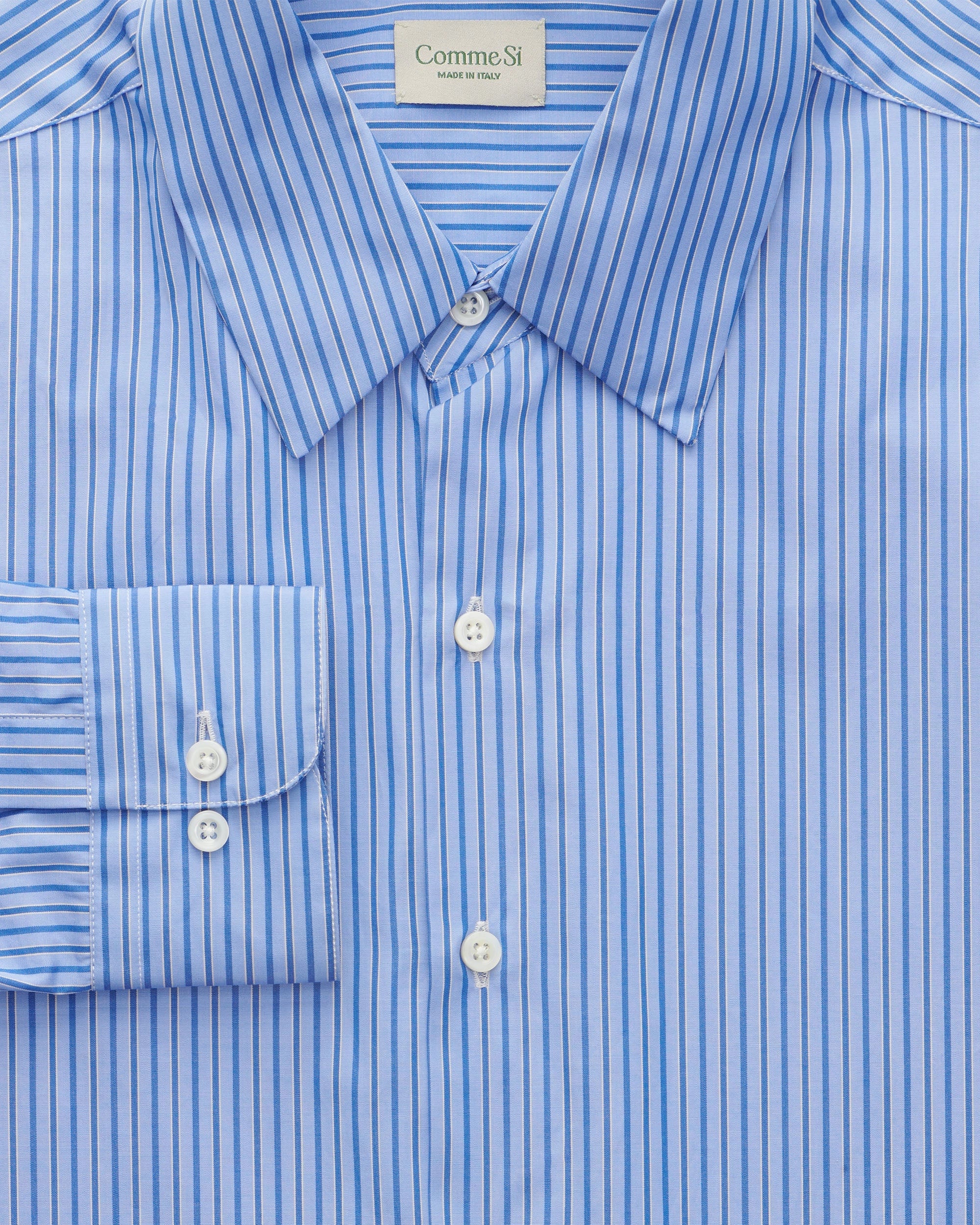 Comme Si La Shirt Classica in Celeste Stripe