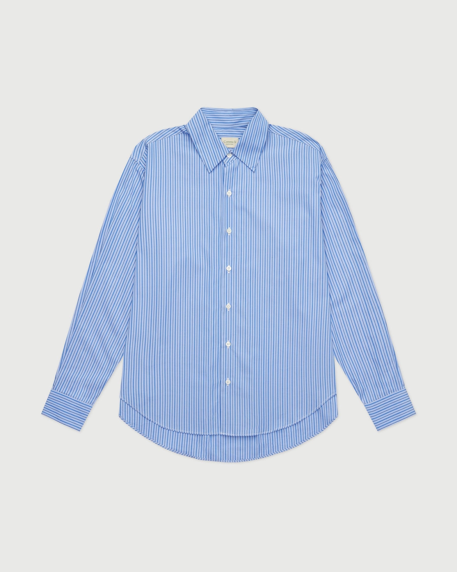 Comme Si La Shirt Classica in Celeste Stripe