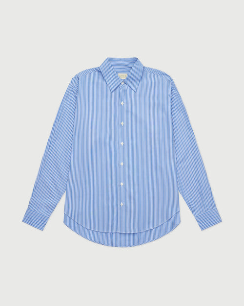 Comme Si La Shirt Classica in Celeste Stripe