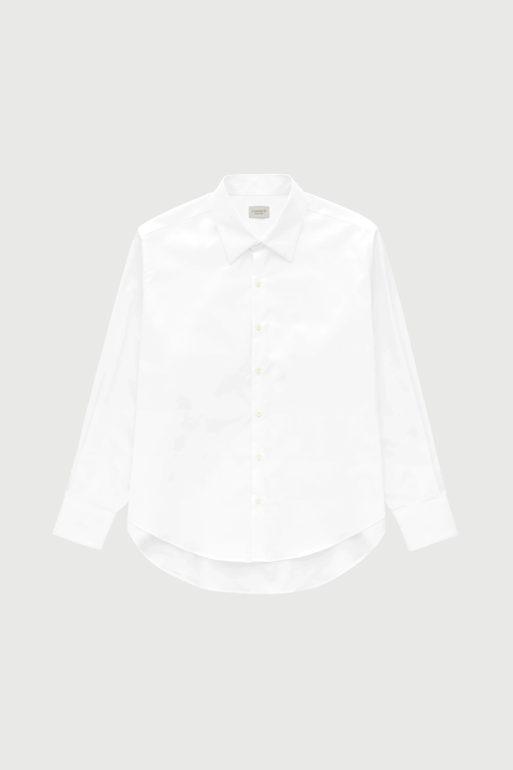 White shirt on a light gray background