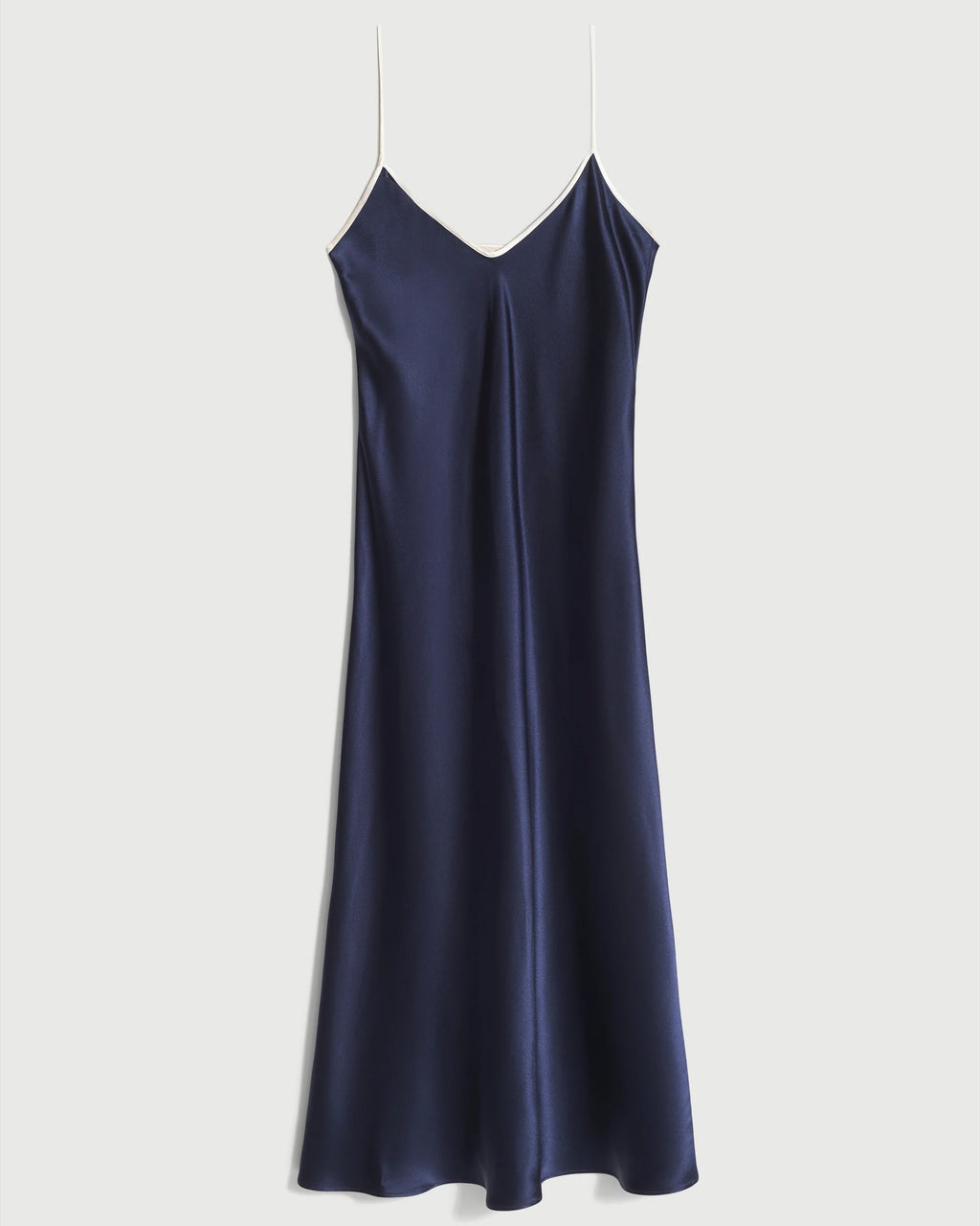 Comme Si Silk Bias Slip Dress in Midnight