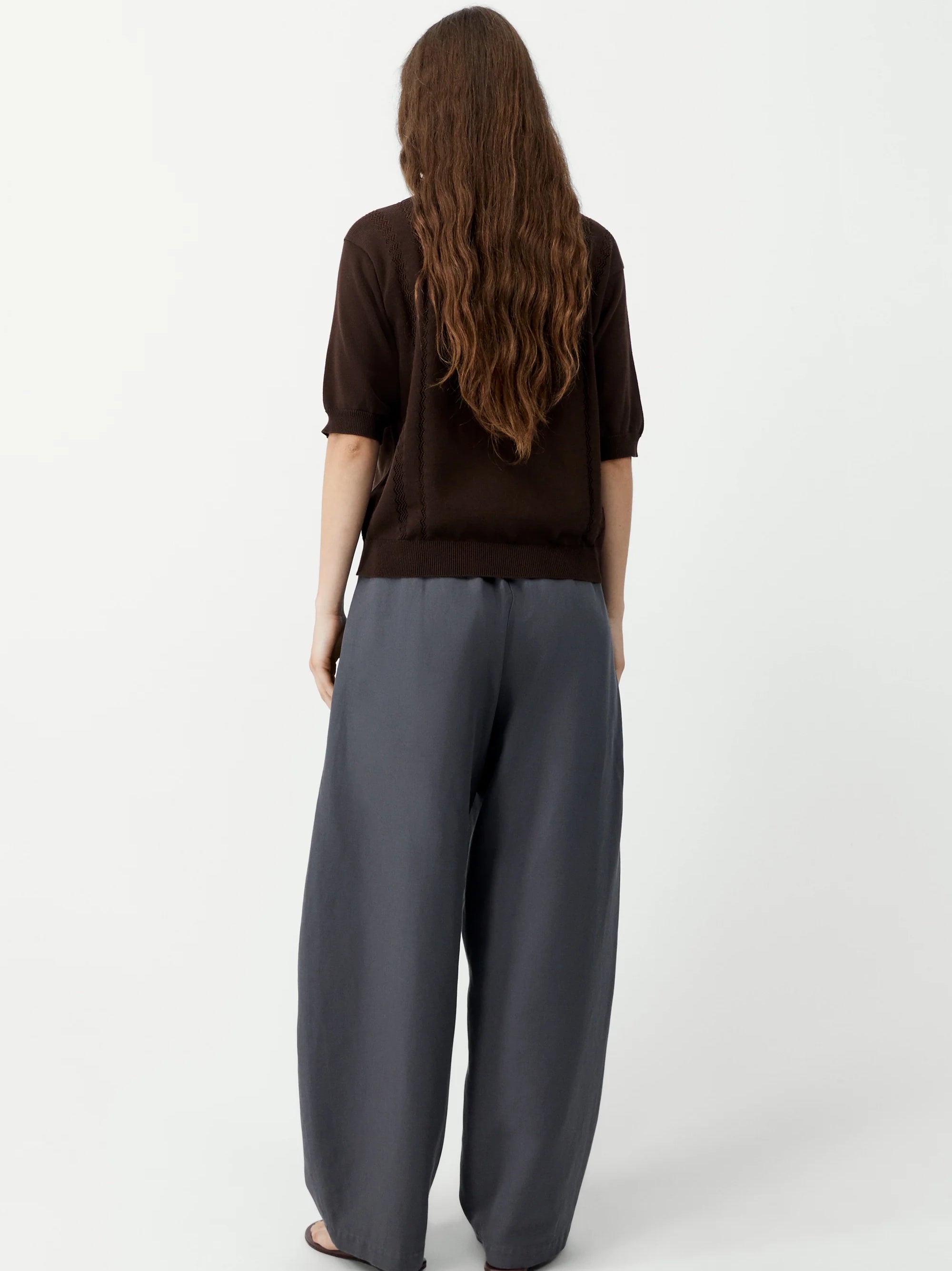 Organic Cotton Colorblock Polo in Brown by CORDERA