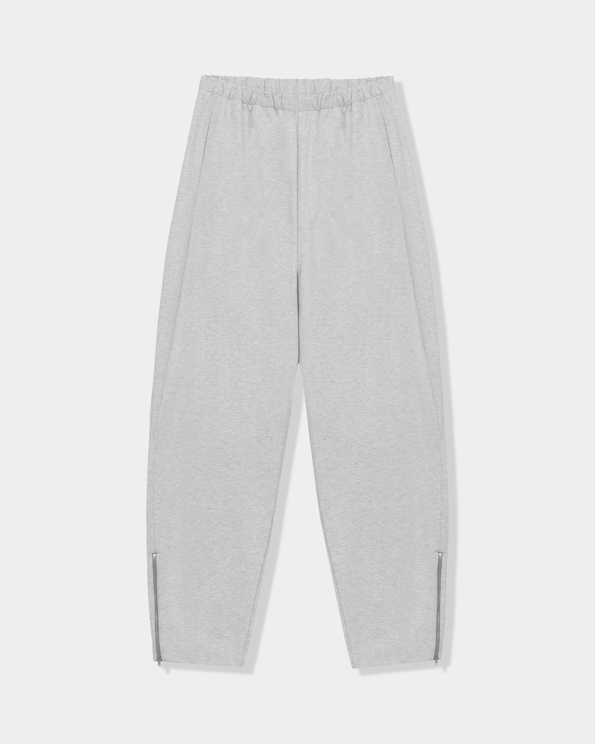 CORDERA Lounge Pants in grey with a relaxed, straight silhouette and zippered hems.