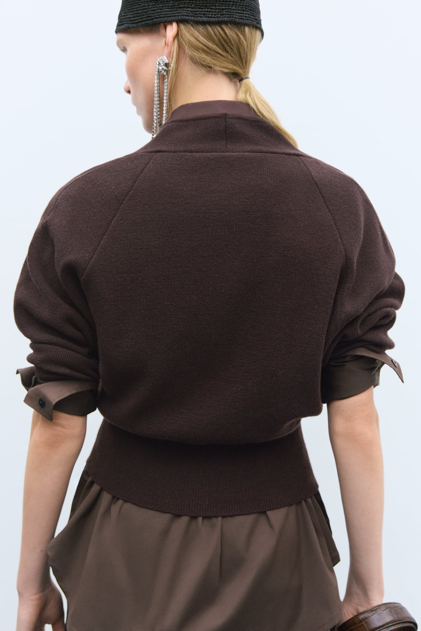 Merino & Cashmere Cardigan Brown