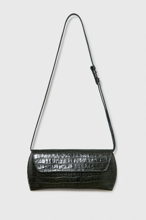 Swan Bag Dark Green Crocodile