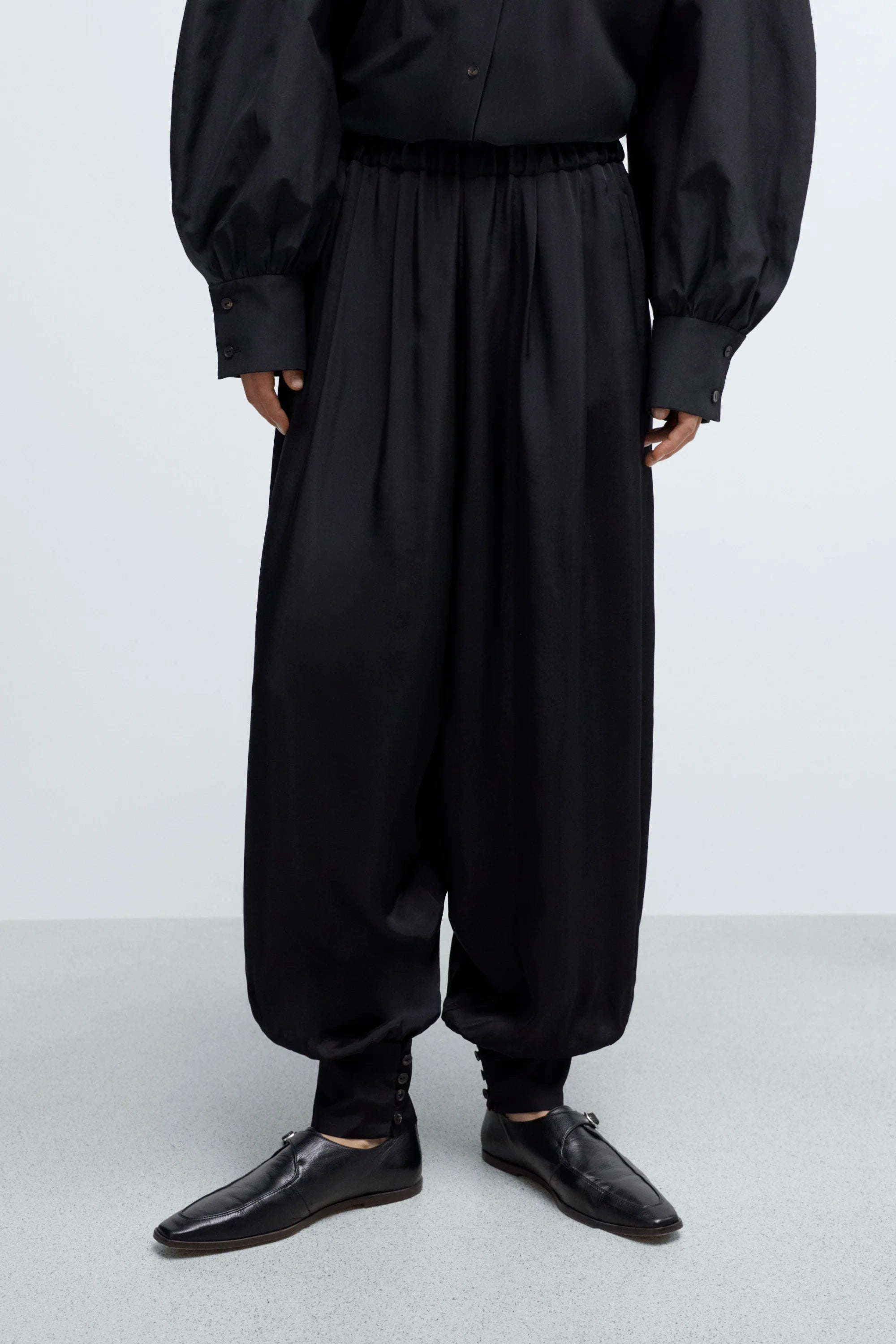 Sarouel Trousers in Black by CORDERA