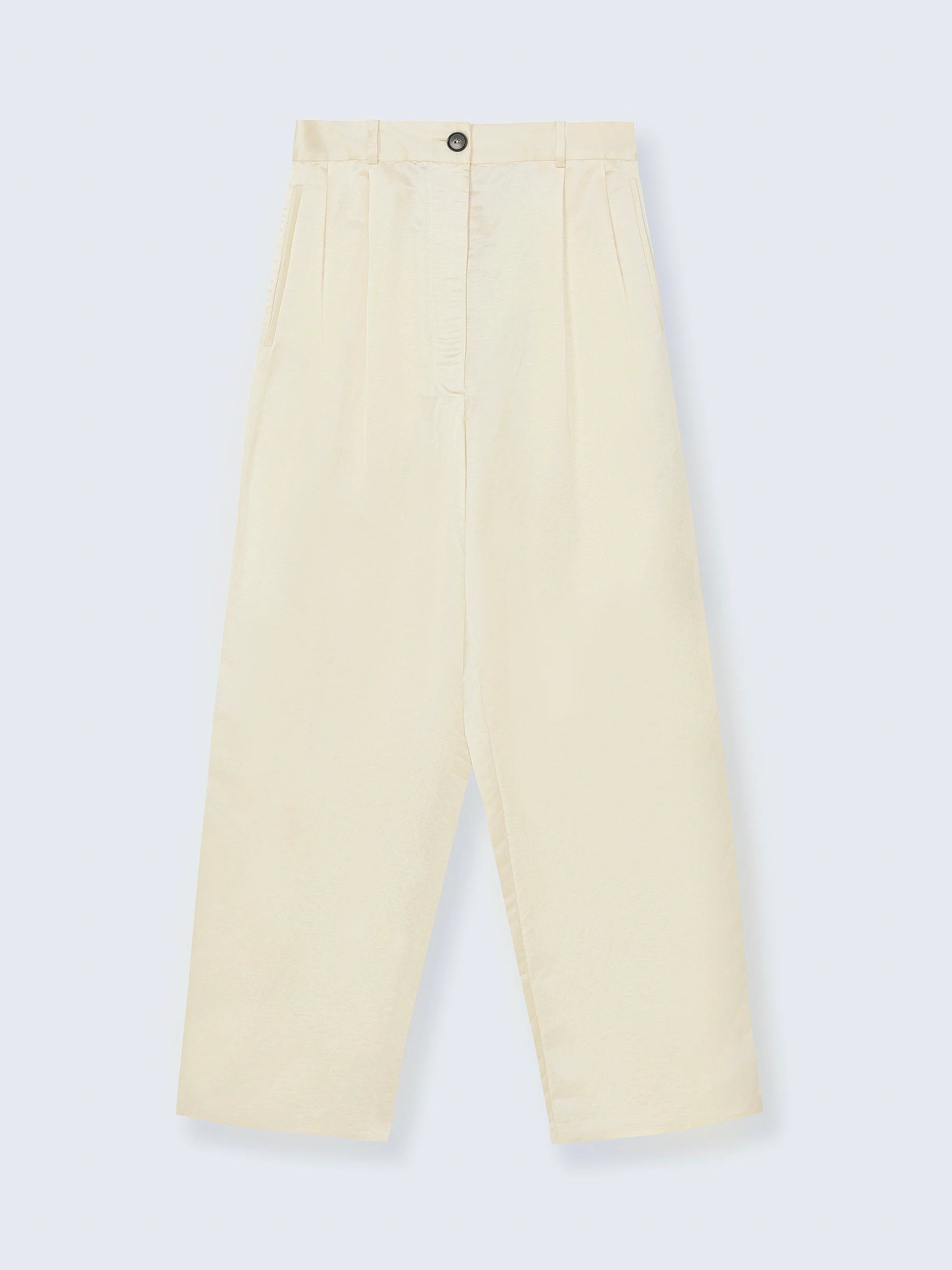 Beige pants on a light gray background