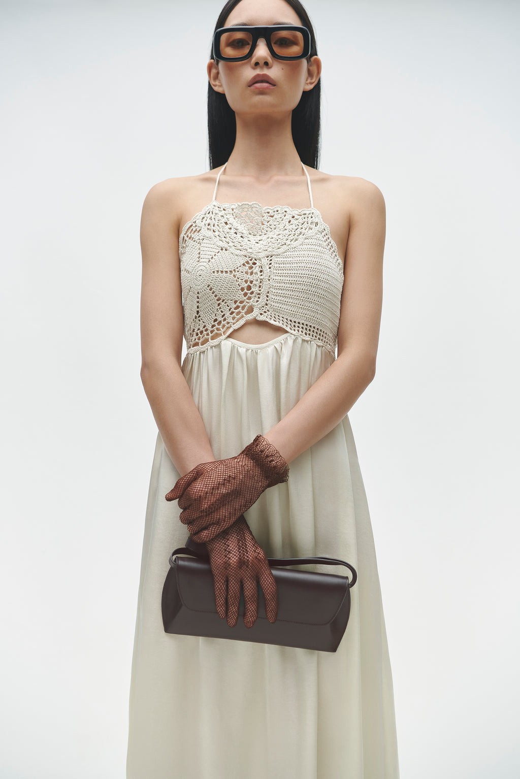 cordera crochet halter dress ss25