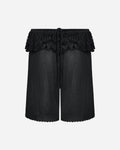 Ash Ruffle Shorts in Black by EMILY DAWN LONG