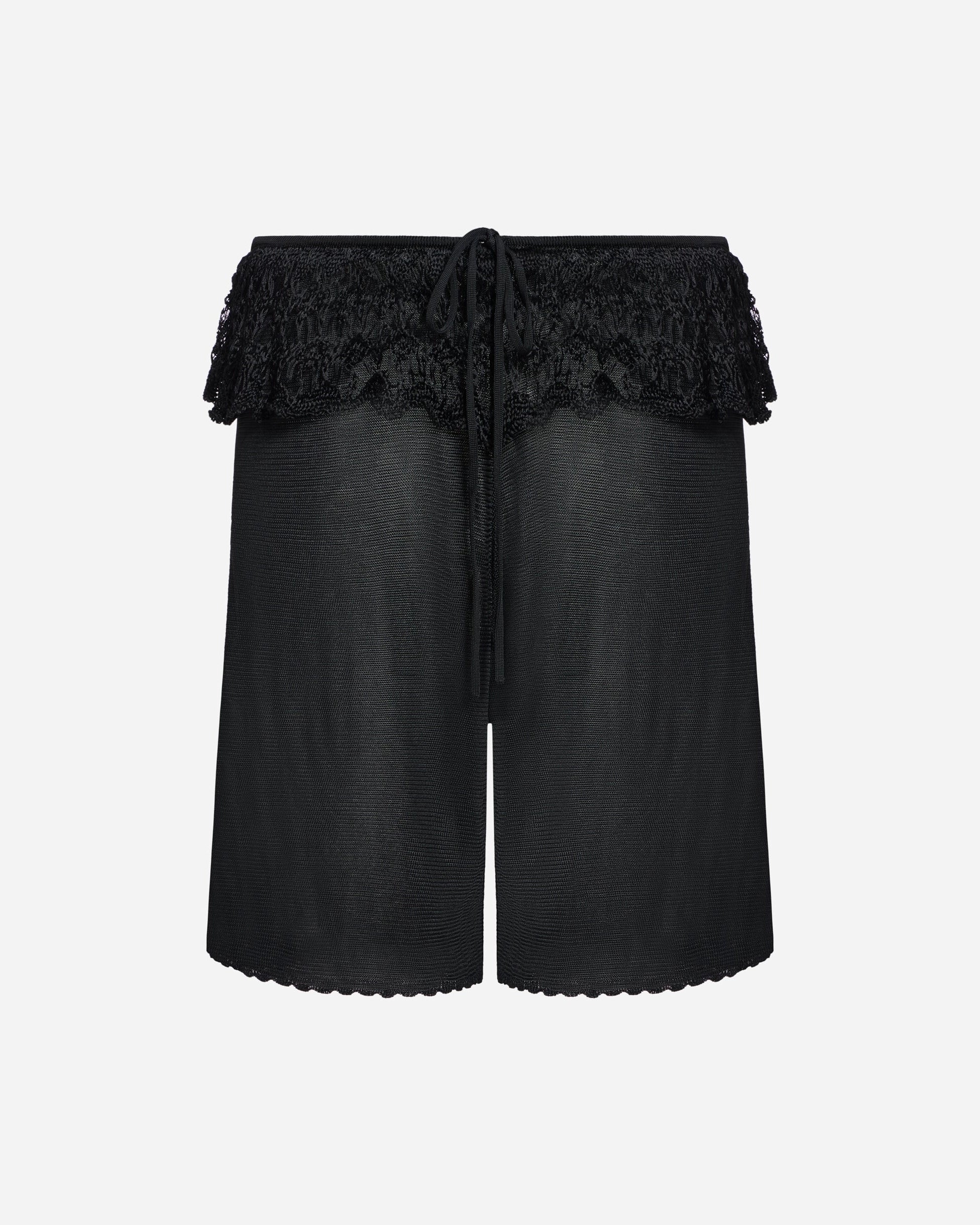 Ash Ruffle Shorts in Black by EMILY DAWN LONG