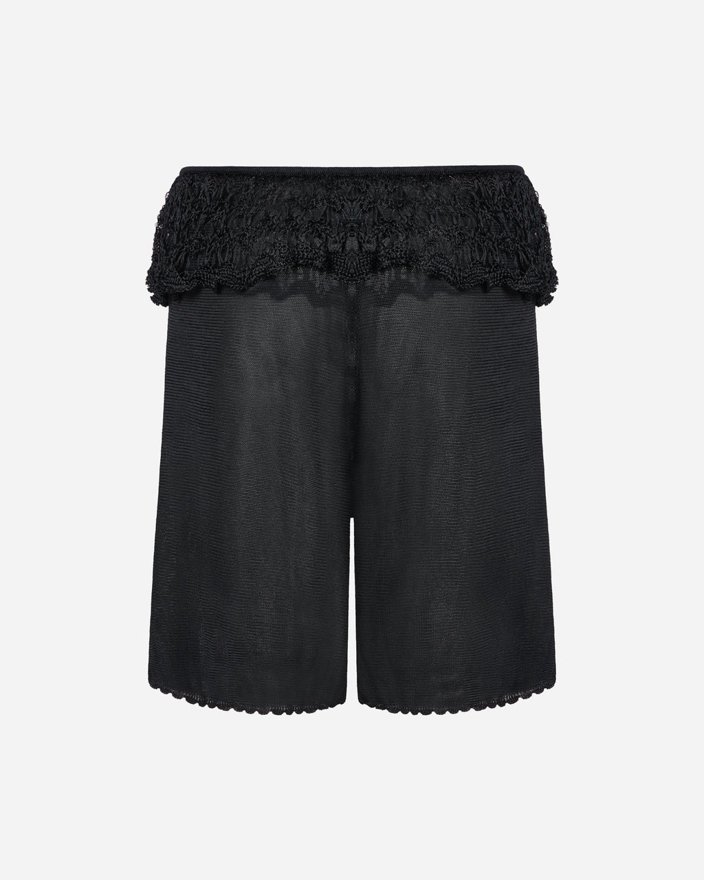 Ash Ruffle Shorts in Black by EMILY DAWN LONG