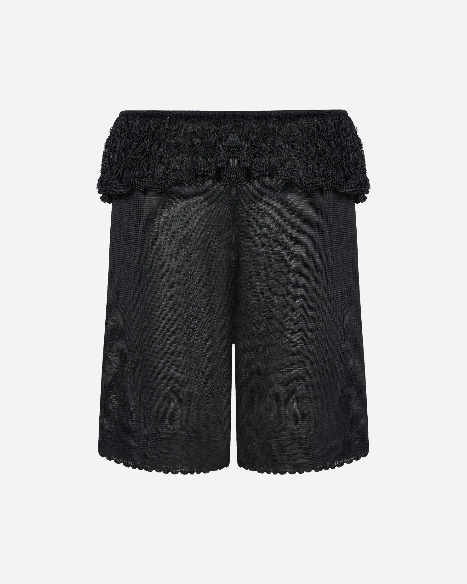 Ash Ruffle Shorts in Black by EMILY DAWN LONG