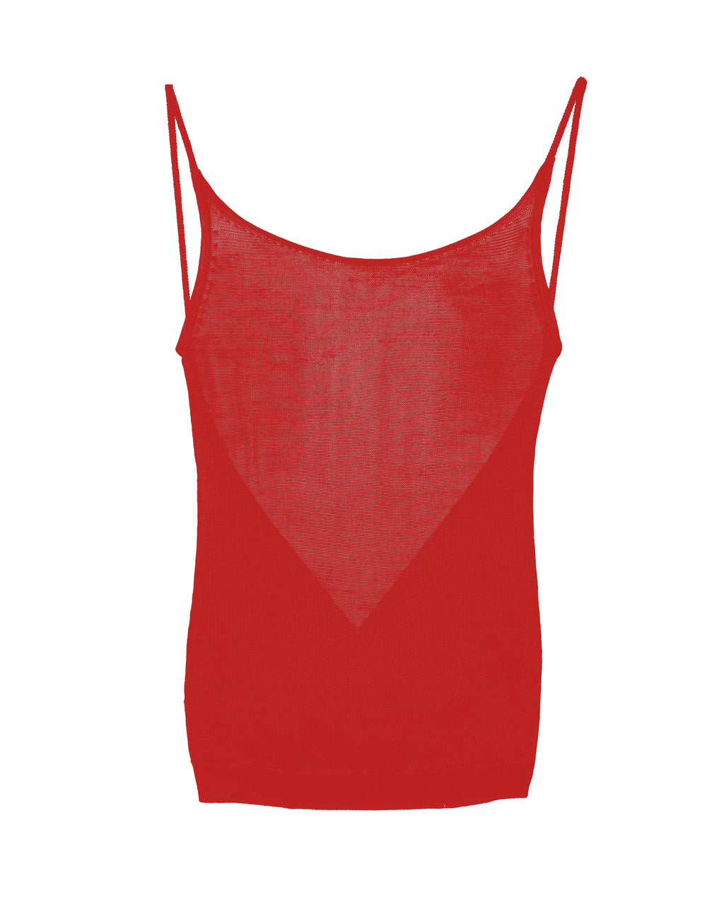 Front view of Kipling Backless Tank in Rosso Corsa by EMILY DAWN LONG