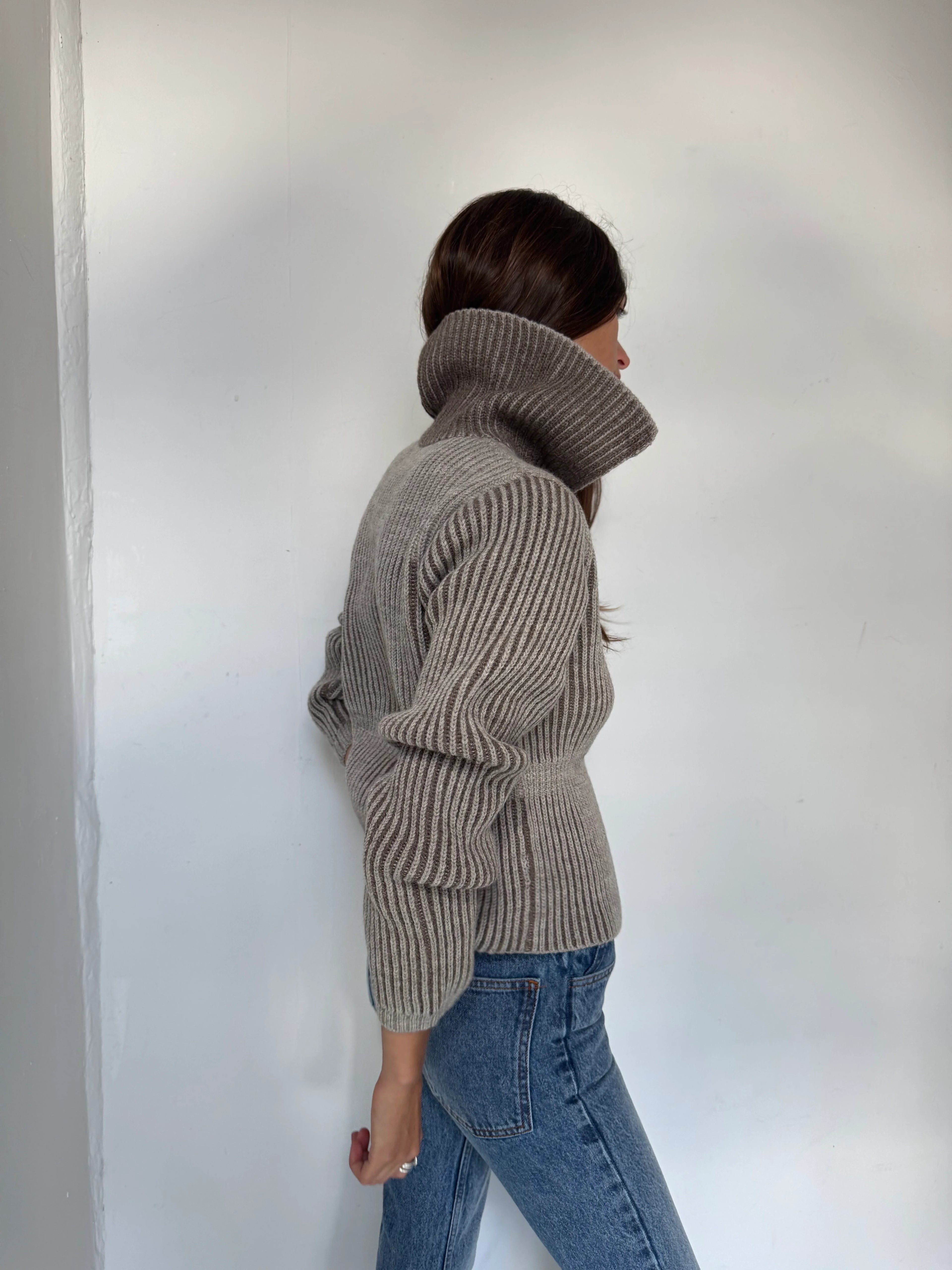 Marit Highland Waisted Wool Sweater by EMILY DAWN LONG