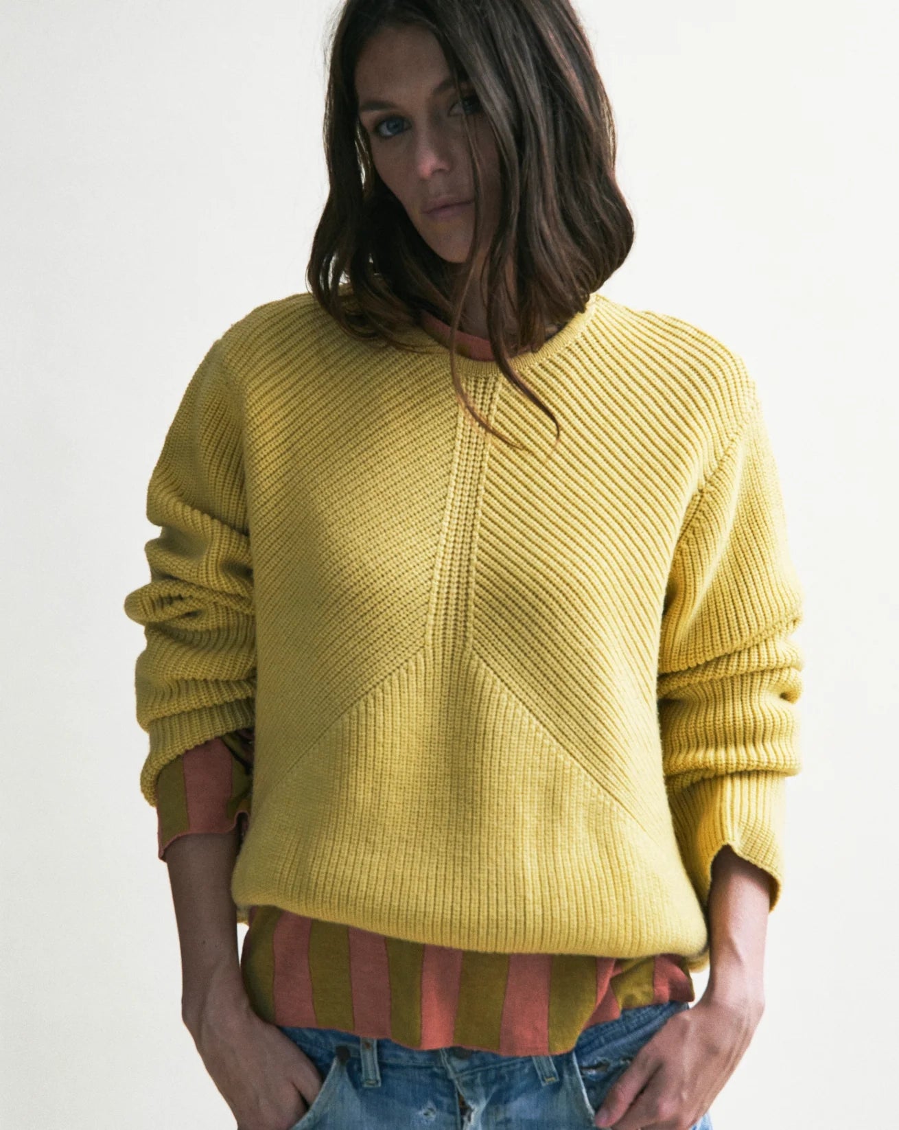 Ribcage Crewneck in Kem by EMILY DAWN LONG