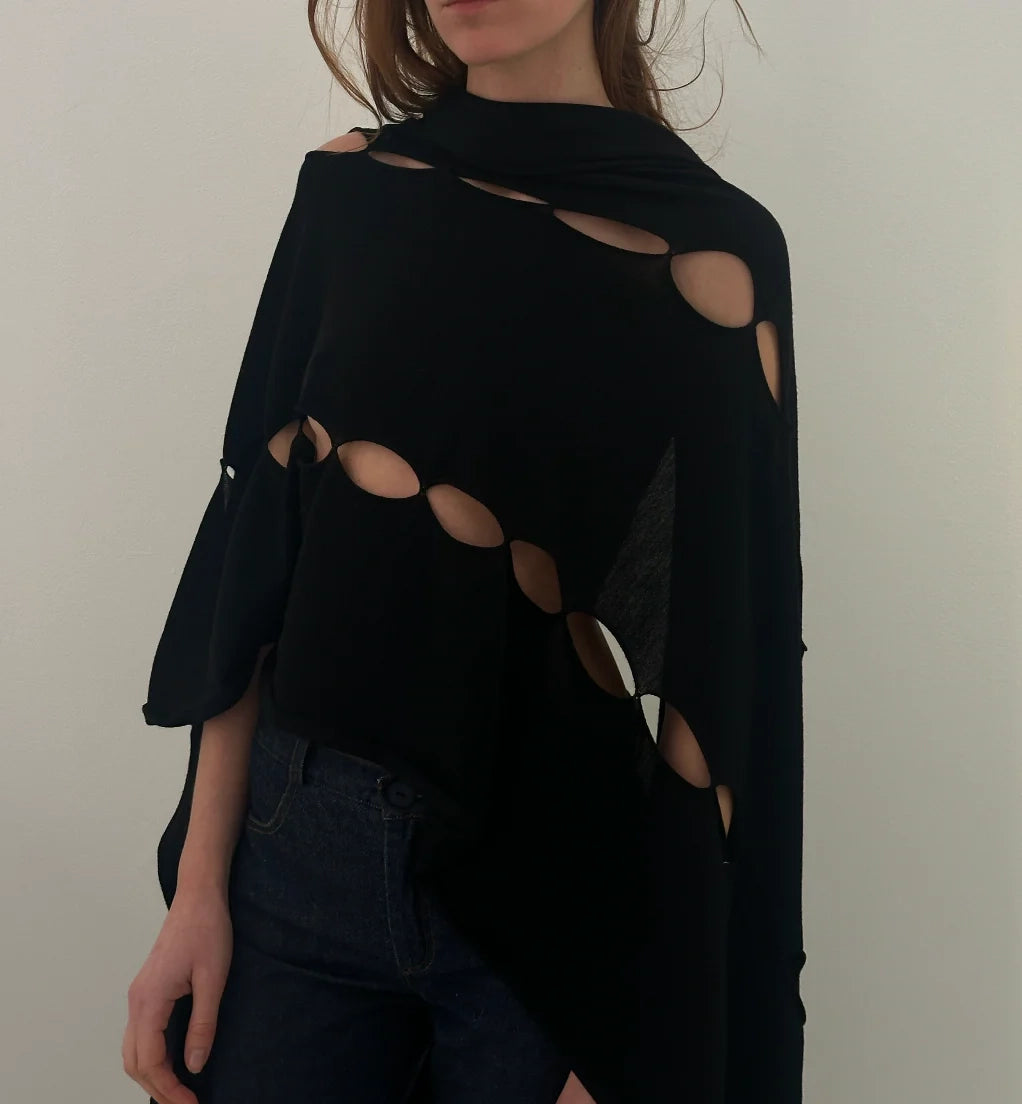 River Shawl in Black by EMILY DAWN LONG