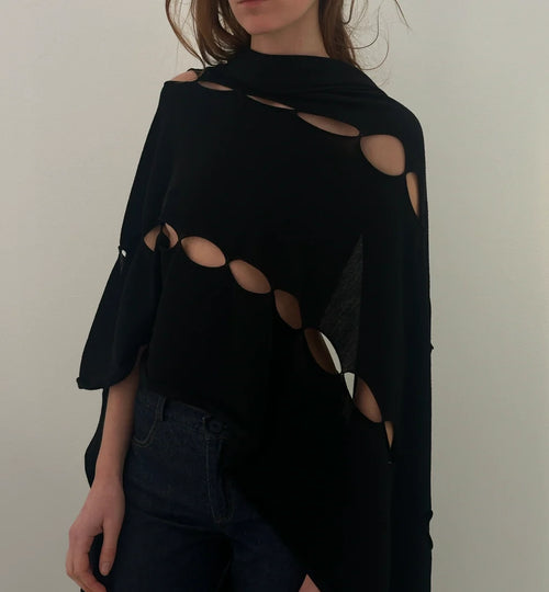 River Shawl in Black by EMILY DAWN LONG