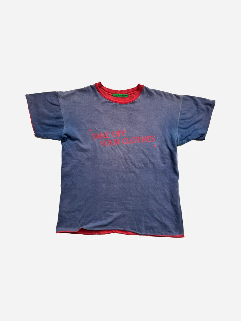Take Off Your Clothes Reversible Fader Tee by EMILY DAWN LONG