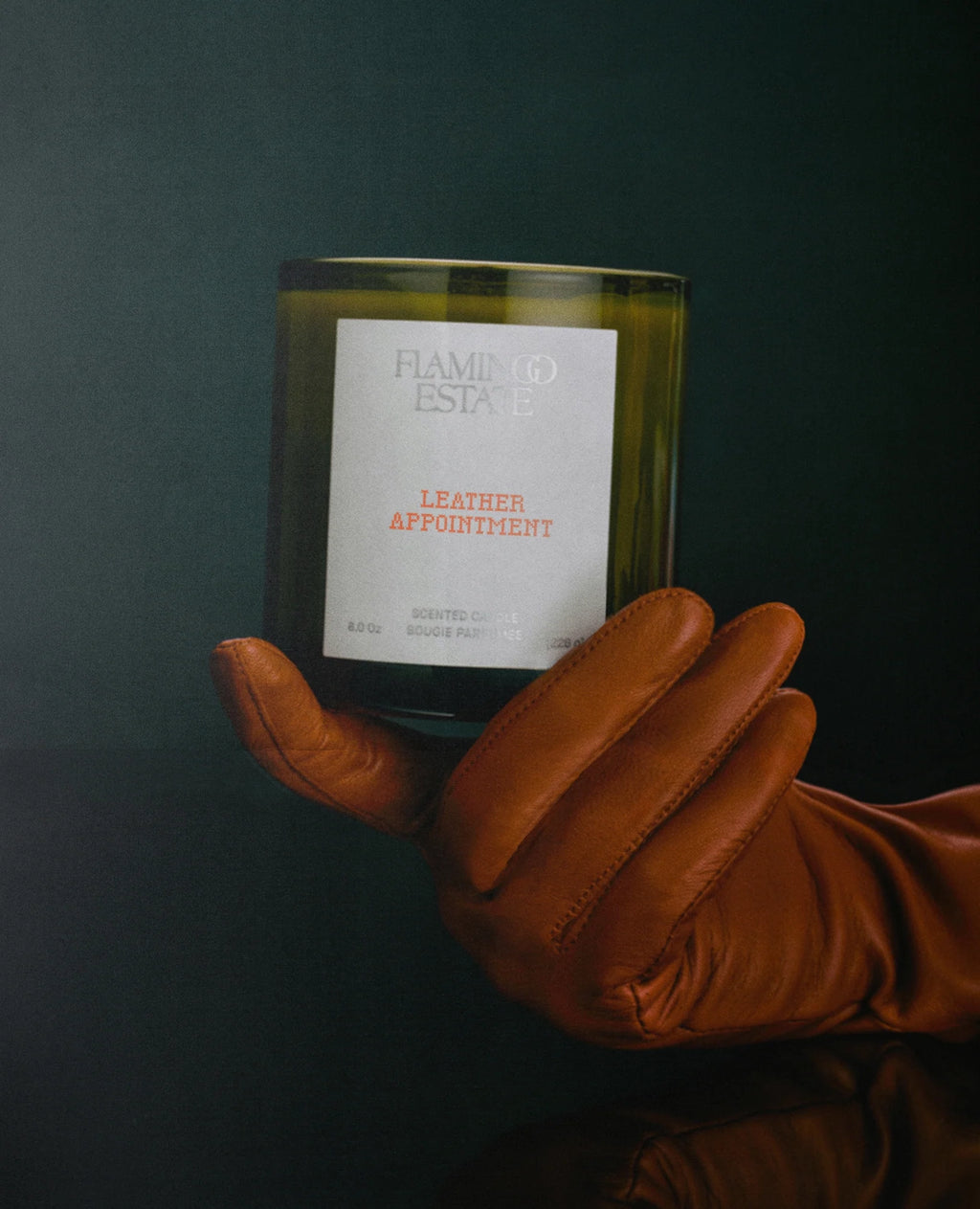 Leather Appointment Candle by Flamingo Estate