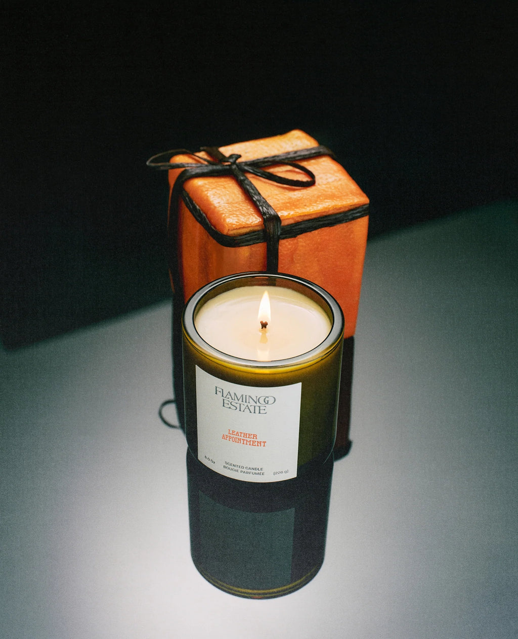 Leather Appointment Candle by Flamingo Estate