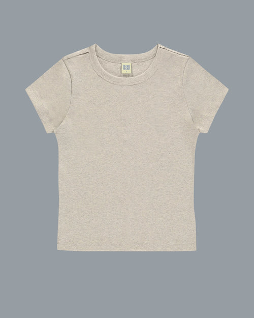 Car Baby Tee in Heather Grey by FLORE FLORE