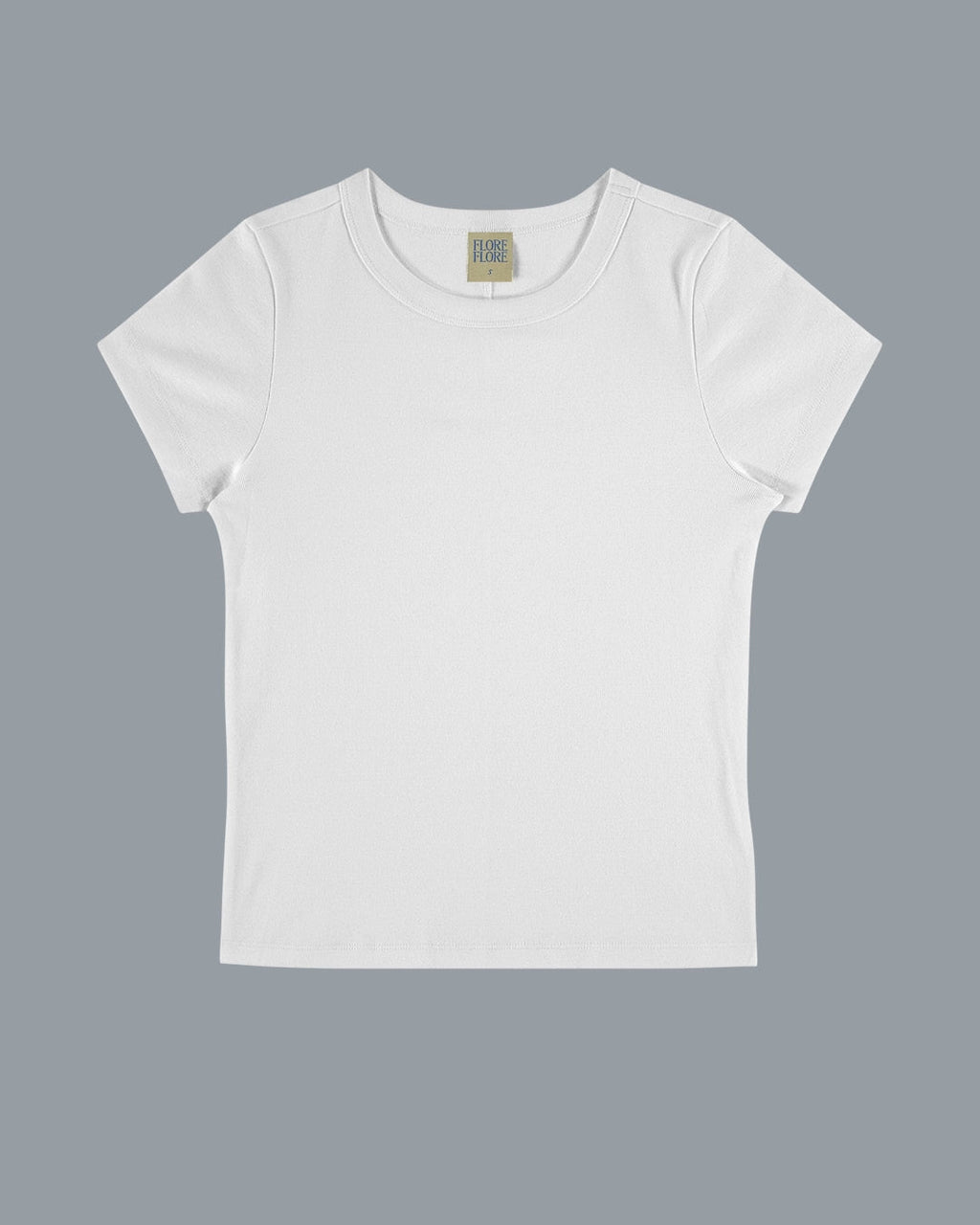 FLORE FLORE Car Baby Tee in White front view