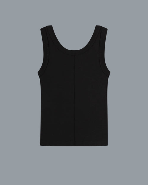 Back view of Hillie Tank in Black by FLORE FLORE