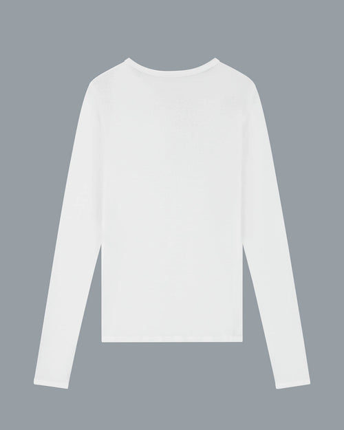 Olivia Longsleeve in White by FLORE FLORE back view