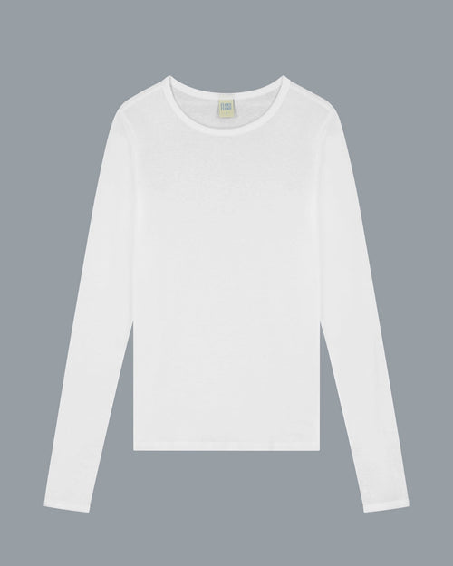 Olivia Longsleeve in White by FLORE FLORE front view