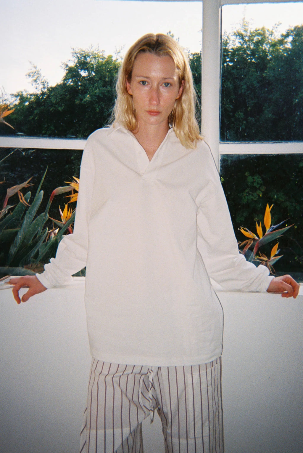 Lauren Collared Shirt in White by Gil Rodriguez