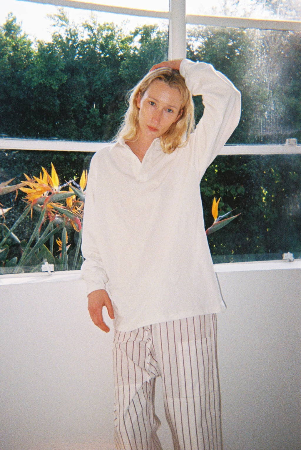 Lauren Collared Shirt in White by Gil Rodriguez