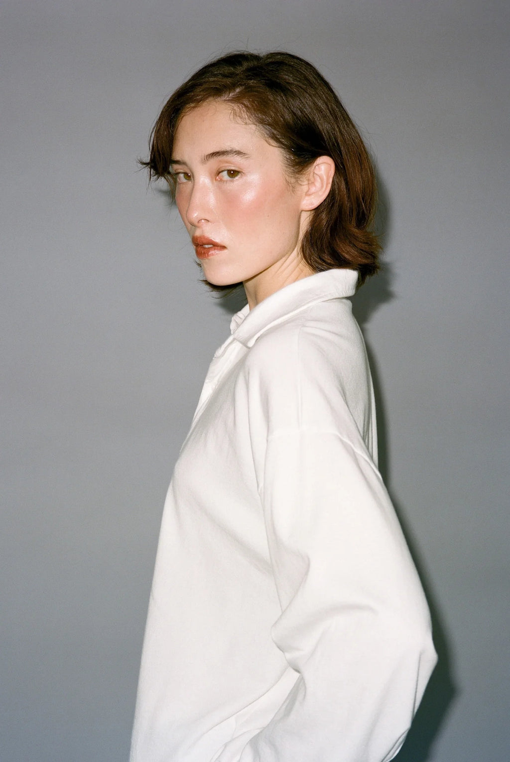 Lauren Collared Shirt in White by Gil Rodriguez