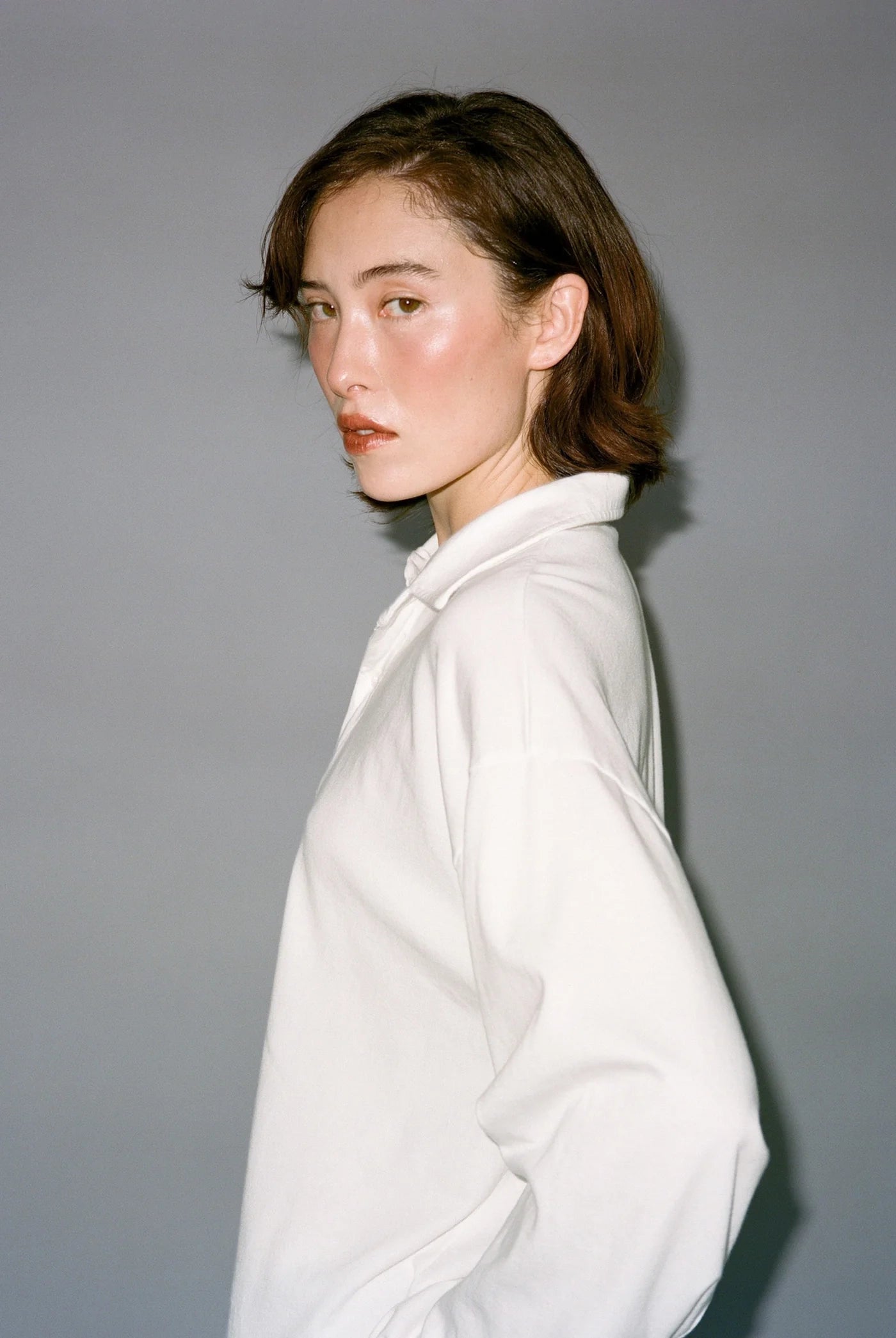 Lauren Collared Shirt in White by Gil Rodriguez