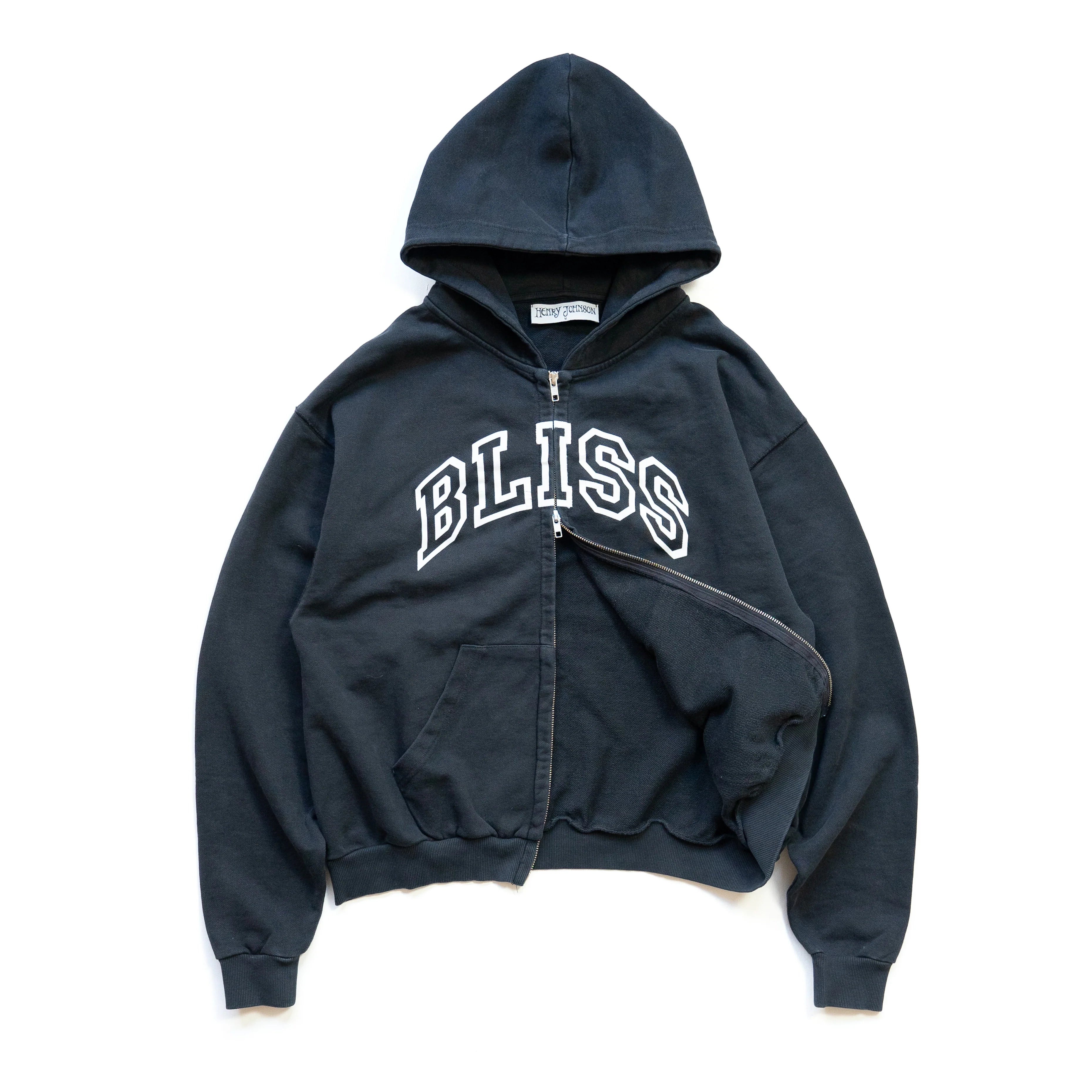 BLISS Zip Hoodie in Black by Henry Johnson
