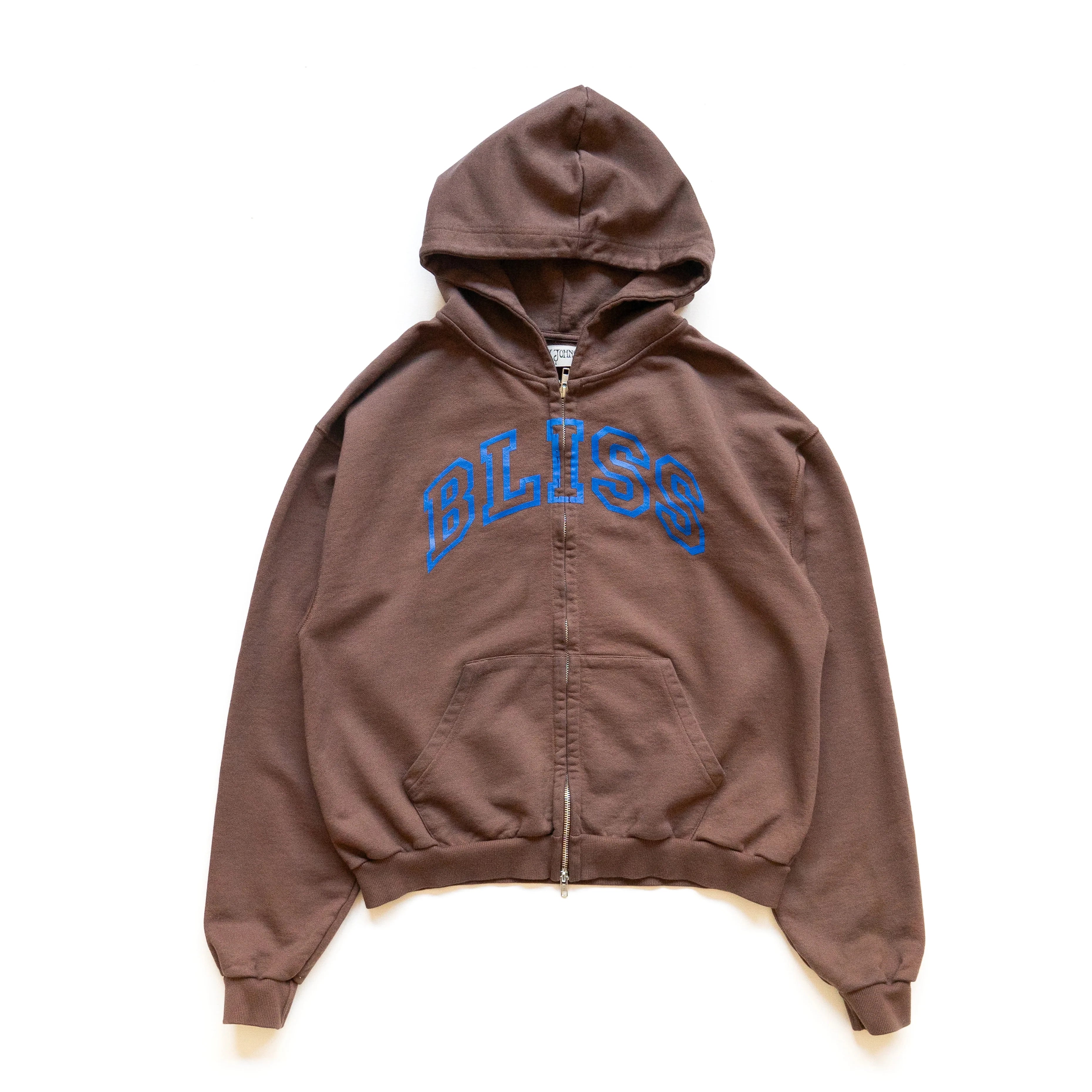 BLISS Zip Hoodie in Brown by Henry Johnson