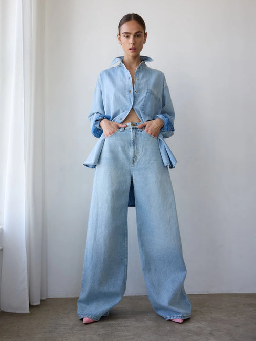 The Baggy Jean in Ice Indigo by Jamie Haller