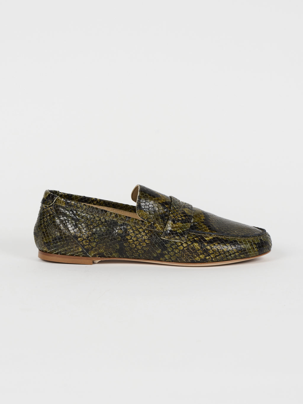 The Penny Loafer in Embossed Snake by Jamie Haller