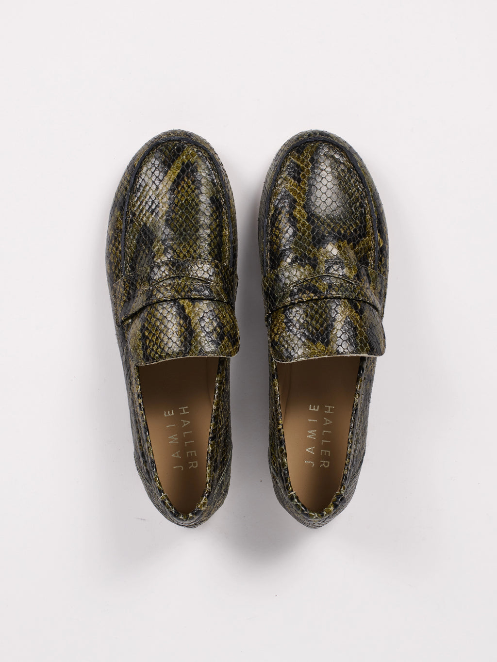 The Penny Loafer in Embossed Snake by Jamie Haller