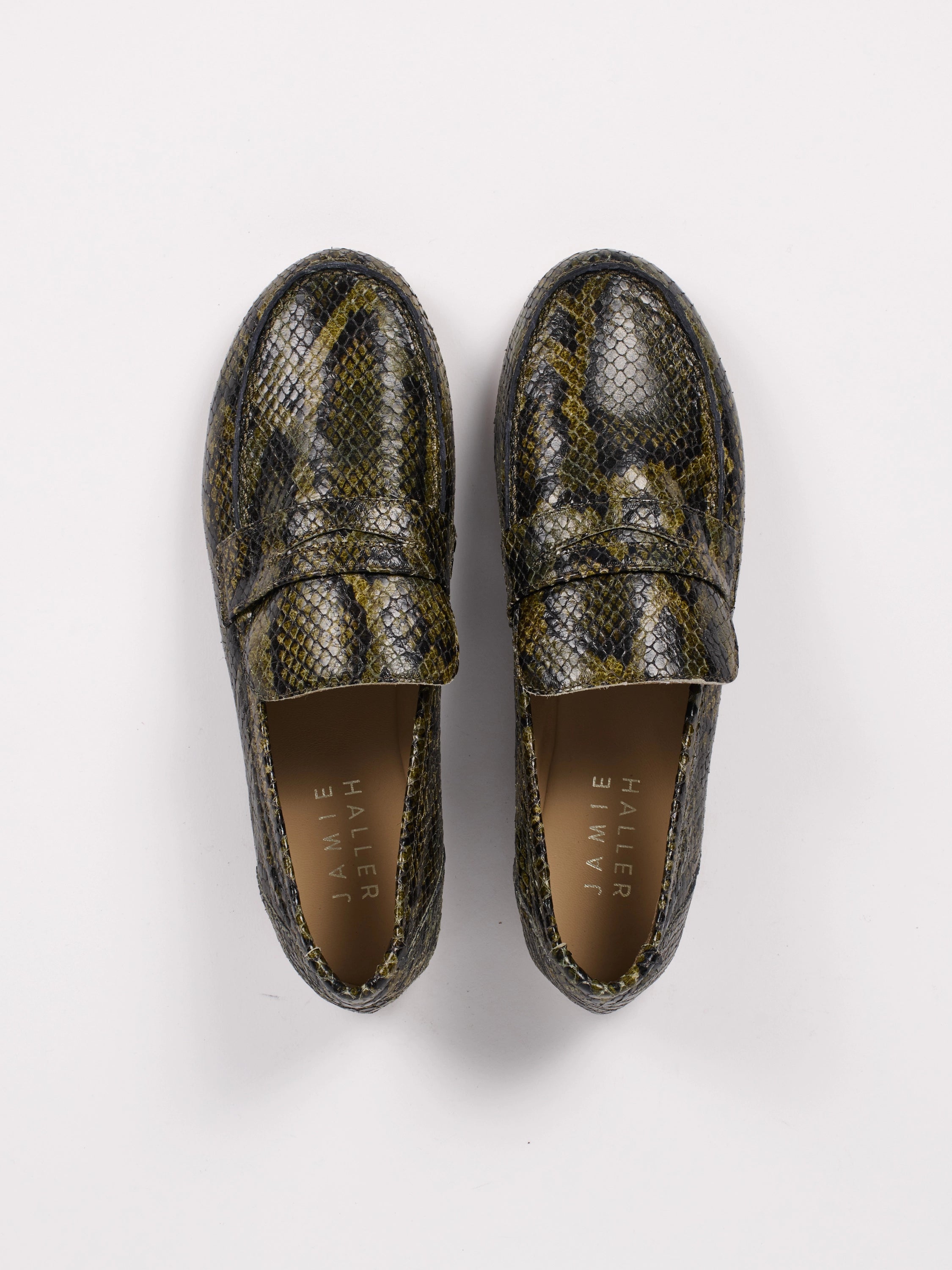 The Penny Loafer in Embossed Snake by Jamie Haller