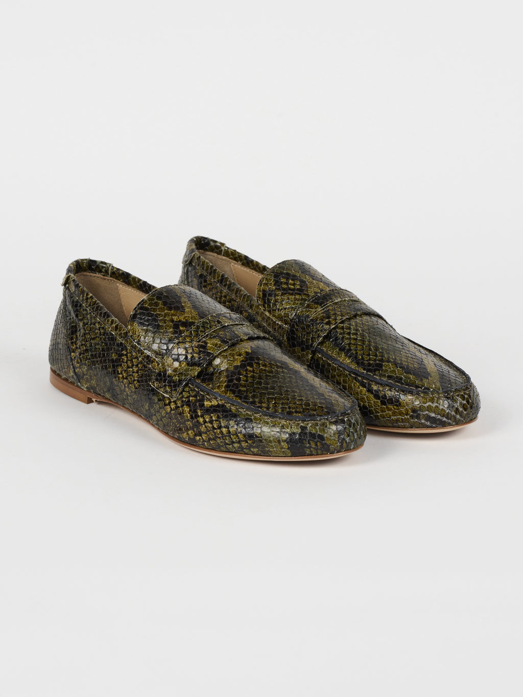 The Penny Loafer in Embossed Snake by Jamie Haller